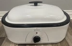 Rival RO171 Quart White Roaster Oven With Lid & Rack. Fixed Price $69.55.