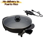 12" Black Ceramic Nonstick Skillet, 1200W Removable Temp Control,dishwasher Safe. Fixed Price $34.55.
