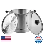 Imusa Steamer Glass Lid 20-QUART Silver MEXICANA-420. Fixed Price $80.91.