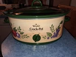 Vntg Rival Pot 6QT SCV602 Harvest Fruit W/crock & Lid Works Great! Clean!. Fixed Price $45.99.