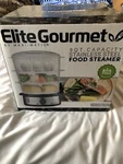 Elite Gourmet 3 Tier Electric Food Steamer Stackable Vegetable Steaming, 9.5 Qt. Fixed Price $49.99.