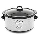 Brentwood SC-140S Scallop Pattern 4.5 Quart Slow Cooker Stainless Steel. Fixed Price $65.44.