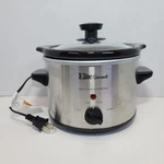 Elite Gourmet MST-250XS Electric Slow Cooker 1.5QT Capacity, Stainless Steel. Fixed Price $10.00.