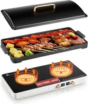 Induction Cooktop 2 Burners, 1800W Countertop With Removable Griddle Pan. Fixed Price $129.99.