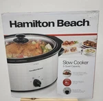 Hamilton Beach 5-QT Portable Slow Cooker 33156RG Silver New In Box. Fixed Price $39.99.