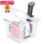 Everie Sous Vide Container 12 Qt With Quarts, Lid And Rack. Fixed Price $73.99.