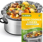 Slow Cooker Liners, 13"X21", 20 Count, Fits 3-8 Quarts, Disposable Pot. Fixed Price $10.52.