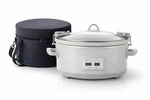 Crock-pot 7 Qt Programmable Slow Cooker & Carry Locking Lid Grey W/ Bag. Fixed Price $69.95.