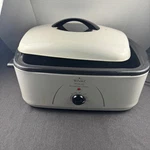 Rival Quart Roaster Oven White RO220 Large Capacity Electric Turkey. Fixed Price $79.18.