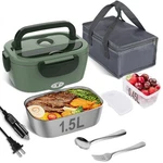 Vabaso Electric Lunch Box 80W Heated Food Warmer 1.5L, Car & Home Use. Fixed Price $46.99.