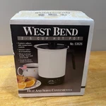 Vtg West Bend 2-6 Cup Electric Hot Pot 53626 White Black Retro Made In Usa Nos. Fixed Price $44.99.
