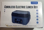 Hugmazing Cordless Electric Lunch Box Rechargeable Self-heating Food Warmer Blue. Fixed Price $130.00.