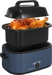 Royalcraft 24-QUART Electric Roaster Oven With Visible Self-basting Lid, Blue. Fixed Price $178.22.