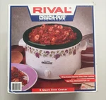 Nib Vintage 80S Rival 3555GP Grapevine Ivy 5QT Slow Cooker Crock Pot. Fixed Price $99.99.