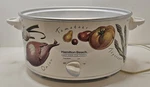 Hamilton Beach Crock Pot Slow Cooker Base Only Vegetable Print Work Great #33160. Fixed Price $26.99.