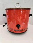 Vintage Rival Crock Pot Slow Cooker Electric Stoneware 3.5 Qt 3100 Flame Orange. Fixed Price $34.95.