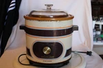 Vintage Rival Crock Pot Model 3100 3.5 Qt Slow Cooker Stripes 70S 80S Nib Almond. Fixed Price $96.00.
