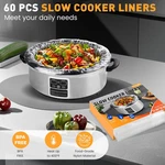 60 Pack Slow Cooker Liners, Large Size 13"X 21" Cooking Bags Disposable Pot L.... Fixed Price $27.95.