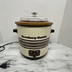 Vintage E12736 Brown & Tan Crockery Kettle Slow Cooker Tested. Fixed Price $23.99.
