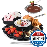 Chocosmore 2 1 Electric Smores Maker Fondue Pot Tabletop Indoor Kit 4. Fixed Price $55.18.