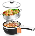 Hot Pot Electric With Steamer Upgraded, Non-stick Saut Pan, Rapid Noodles. Fixed Price $59.97.