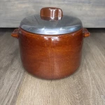 West Bend Bean Pot Stoneware With Metal Lid Brown Glazed 2 Qt 1950S Usa Vintage. Fixed Price $18.99.