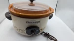 Vintage Rival Crock Pot Slow Cooker Harvest Stoneware Lid Brown. Fixed Price $38.00.