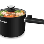 Topwit Hot Pot Electric, 1.5L Ramen Cooker, Portable Non-stick Frying Pan,. Fixed Price $15.00.