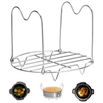 Steamer Rack Trivet With Compatible 7.7 Inch Handles, Silver. Fixed Price $14.76.