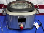 Wolf Gourmet Programmable Multi-function Slow Cooker W/ Red Knob. Fixed Price $599.95.