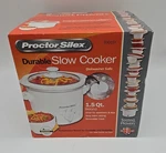 Proctor Silex 1.5 Qt Round Durable Slow Cooker White 33015Y 2016 Hamilton New. Fixed Price $14.99.