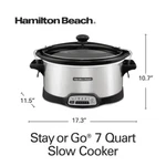 Hamilton Beach Programmable Stay Or Go Slow Cooker Clip-tight Sealed Lid 7 Quart. Fixed Price $49.99.