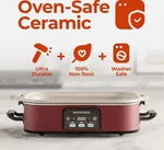 Magnifique 4 Quart Casserole Digital Slow Cooker, Premium Ceramic Bakeware. Fixed Price $59.99.