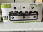 Tru Triple Buffet Server 2-1/2-QUART Removable Inserts BS-318LR. Fixed Price $70.00.