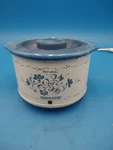 Vintage Rival Blue Crockette 1 Quart Stoneware Slow Cooker Model 3205 Tested. Fixed Price $20.00.