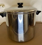 Revere Ware Stainless Steel Qt. 7.5L Stock Pot Disk W/ Lid Tri Ply Korea 2068. Fixed Price $34.99.