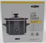 Bella 1.5QT Slow Cooker Mini Crock Pot Compact Cooking For Small Meals. Fixed Price $21.25.