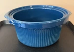 The Rival Co. Model 3355 Slow Cooker Ceramic Stoneware Insert Liner Blue No Lid. Fixed Price $20.50.