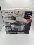 Ambiano 5.8 Qt Programmable Slow Cooker Stainless Steel Brand New. Fixed Price $39.99.