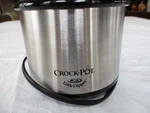 Crock-pot Little Dipper Mini Slow Cooker 32041-BC Silver/black Excellent!. Fixed Price $14.99.