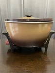 Vtg Oster Super Pot Electric Slow Cooker Fryer Brown 679-06B 8 Qt Tested. Fixed Price $12.60.