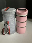 Lille Home Stackable Stainless Steel Thermal Compartment Lunch/snack Box. Fixed Price $20.00.