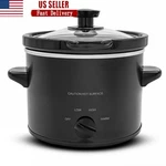 2QT Compact Slow Cooker W/ Tempered Glass Lid Cool Touch Handles Easy Cleanup Us. Fixed Price $30.25.