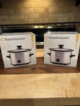 Two (2) Toastmaster Brand New 1.5 Qt Slow Cookers / Crockpots. Fixed Price $14.79.