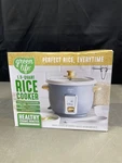 Greenlife 3 Cup Non Stick Electric Rice Cooker, Cream. Fixed Price $31.99.
