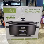Tru 6QT Capacity Programmable Slow Cooker Tempered Glass Lid Programable Control. Fixed Price $39.00.