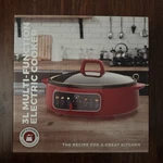 Multi-function Electric Cooker 3L Red New In Box By Chef's Counter Slow. Fixed Price $39.99.