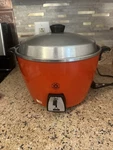 Tatung TAC-8H Rice Cooker Orange For Parts Repair/turns On And Heats Up. Fixed Price $74.95.