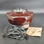 Vintage West Bend Bean Pot Electric Slow Cooker Brown Ceramic Stoneware With. Fixed Price $31.26.