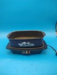 Vtg West Bend Slo Cooker 84114 Qt Thanksgiving Brown Missing Lid. Fixed Price $20.00.
